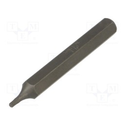 1 pcs x KING TONY - 168010T - Screwdriver bit, Torx®, TX10, Overall len: 80mm