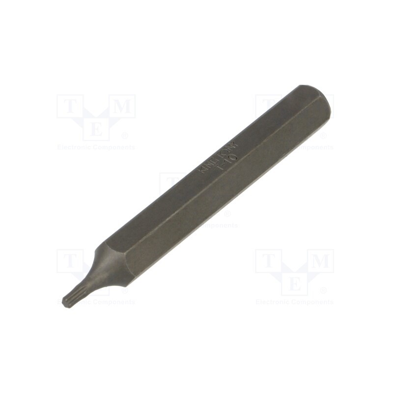 1 pcs x KING TONY - 168010T - Screwdriver bit, Torx®, TX10, Overall len: 80mm