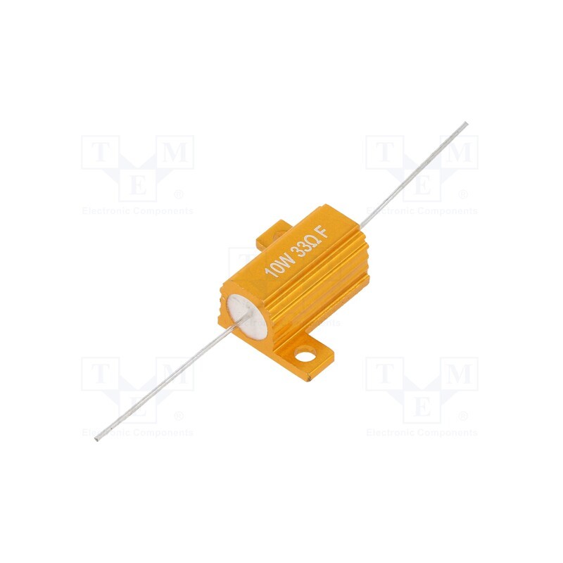 1 pcs x SR PASSIVES - AHP10W-33RF - Resistor: wire-wound, with heatsink, 33Ω, 10W, ±1%, 50ppm/°C
