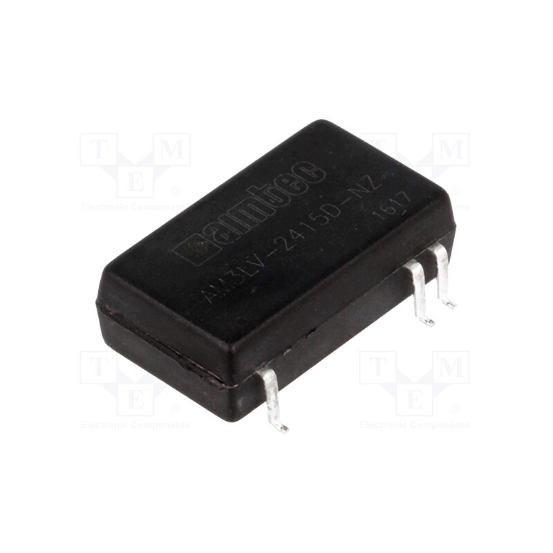 1 pcs x AIMTEC - AM3LV-2415D-NZ - Converter: DC/DC, 3W, Uin: 18÷36V, Uout: 15VDC, Uout2: -15VDC, SMD6
