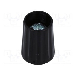 1 pcs x RITEL - 2010403 - Knob, polyamide, Øshaft: 4mm, Ø10x13.7mm, black, Shaft: smooth
