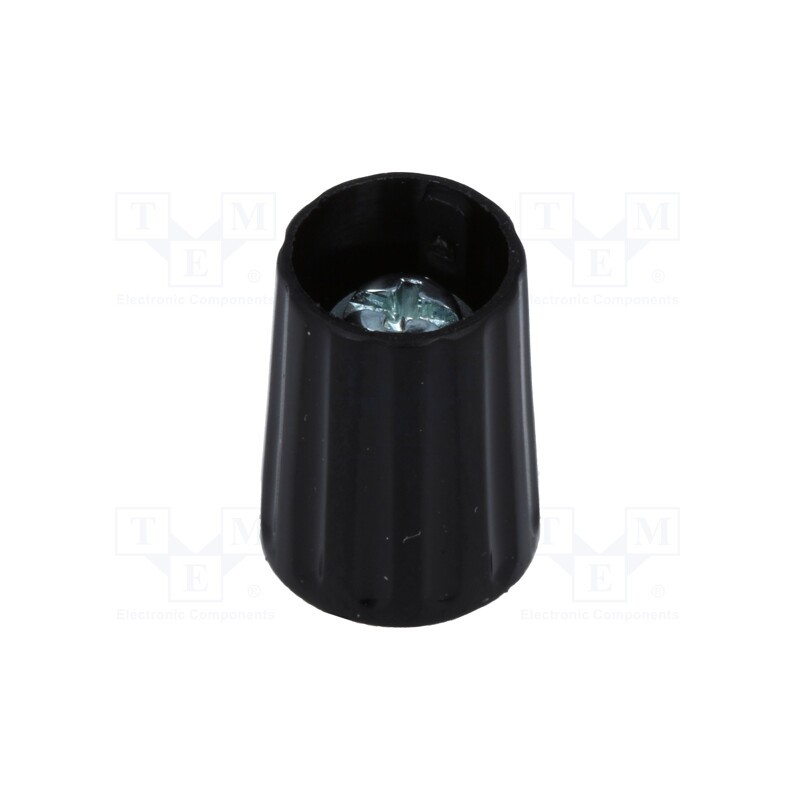 1 pcs x RITEL - 2010403 - Knob, polyamide, Øshaft: 4mm, Ø10x13.7mm, black, Shaft: smooth