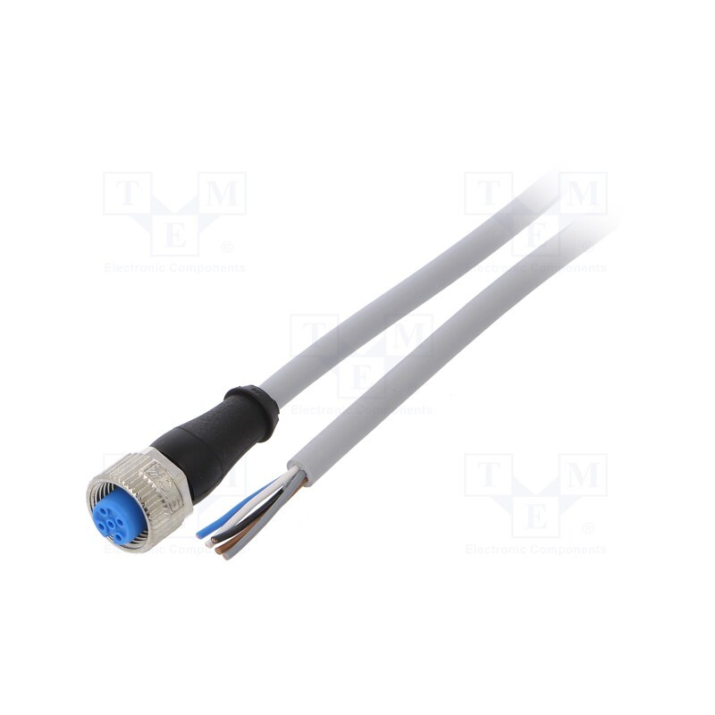 1 pcs x SICK - YF2A15-020VB5XLEAX - Connection lead, M12, PIN: 5, straight, 2m, plug, 125VAC, 4A, IP67