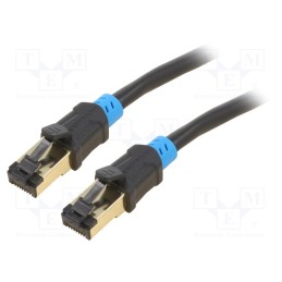 1 pcs x VENTION - VAP-A06-B200 - Patch cord, S/FTP, 6, Cu, PVC, black, 2m, RJ45 plug,both sides