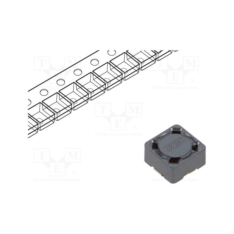 1 pcs x MURATA - 46223C - Inductor: wire, SMD, 22uH, 1800mA, 0.12Ω, ±20%, 7.3x7.3x4.55mm, 4600