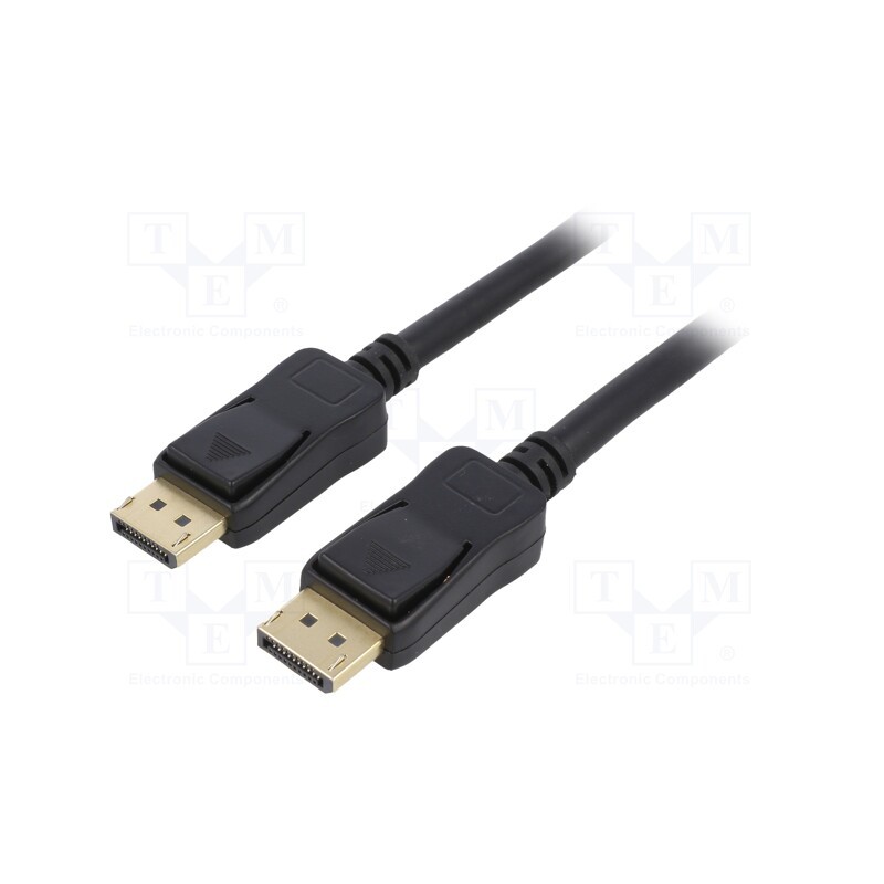 1 pcs x QOLTEC - 50587 - Cable, DisplayPort 1.4, DisplayPort plug,both sides, 2m, black