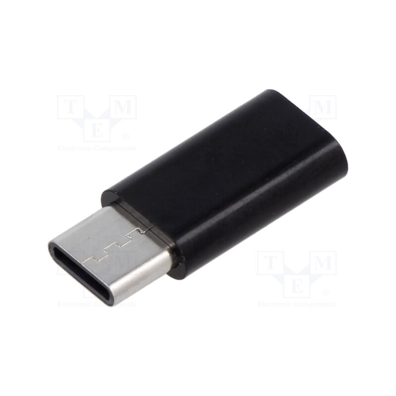 1 pcs x SAVIO - SAVAK-31/BLACK - Adapter, USB 3.1, USB B micro socket,USB C plug, black