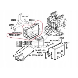 Housing cover battery Kymco MXU Maxxer 450 465