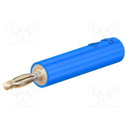 1 pcs x STu00c4UBLI - 24.0115-23 - Adapter, 2mm banana, 10A, 30VAC, 60VDC, blue, gold-plated, 36mm
