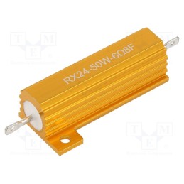 1 pcs x SR PASSIVES - AHP50W-6R8F - Resistor: wire-wound, with heatsink, 6.8Ω, 50W, ±1%, 50ppm/°C