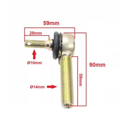 Swing arm pin atv 110 125 kxd m10 m14