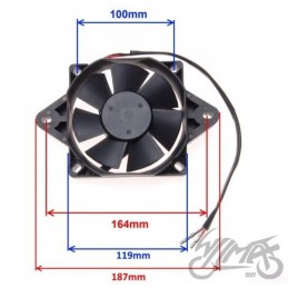 Universal radiator fan for atv cross quad