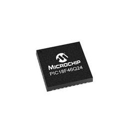 1 pcs : PIC18F46Q24-I/MP - 8-bit Microcontrollers - MCU 64KB Flash, 4KB RAM, 512bytes EEPROM, MVIO, 10b ADC2, 8b DAC, ACP, Comp,
