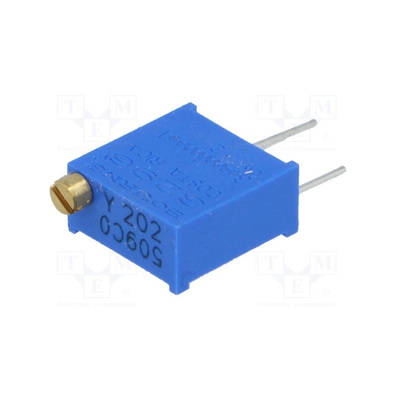 1 pcs x BOURNS - 3296Y-1-202LF - Potentiometer: mounting, multiturn, 2kΩ, 500mW, THT, ±10%, linear