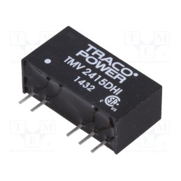 1 pcs x TRACO POWER - TMV 2415DHI - Converter: DC/DC, 1W, Uin: 21.6÷26.4V, Uout: 15VDC, Uout2: -15VDC
