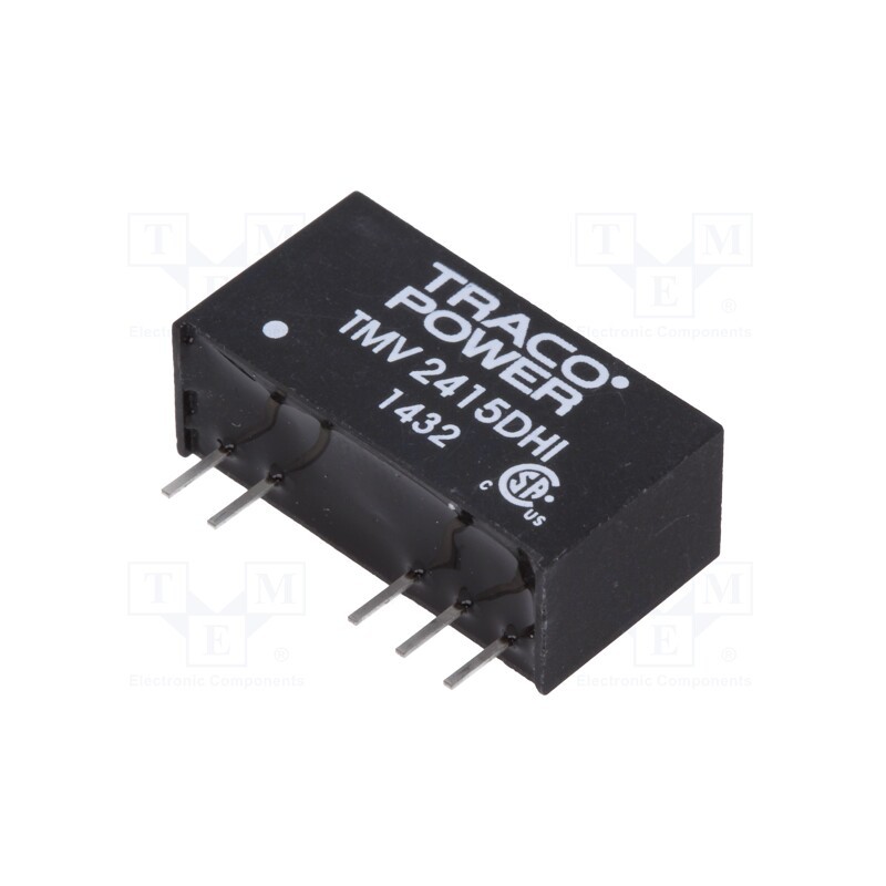 1 pcs x TRACO POWER - TMV 2415DHI - Converter: DC/DC, 1W, Uin: 21.6÷26.4V, Uout: 15VDC, Uout2: -15VDC