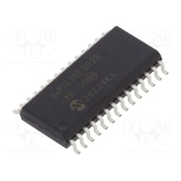 1 pcs x MICROCHIP TECHNOLOGY - DSPIC30F2020-30I/SO - IC: dsPIC microcontroller, 12kB, 512BSRAM, SO28, 3.3÷5VDC, DSPIC