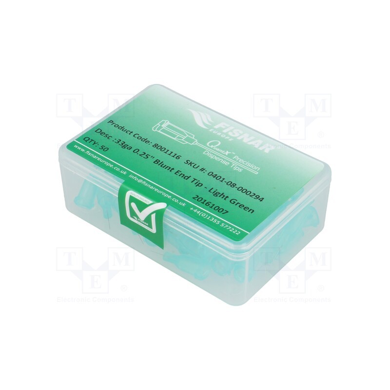 5 pcs x FISNAR - 8001116 - Needle: steel, 0.25', Size: 33, straight, 0.08mm