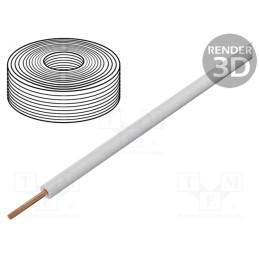 1 rol x DONAU ELEKTRONIK - 118-5 - Wire, stranded, Cu, 0.14mm2, PVC, white, 60V, 10m, 1x0.14mm2