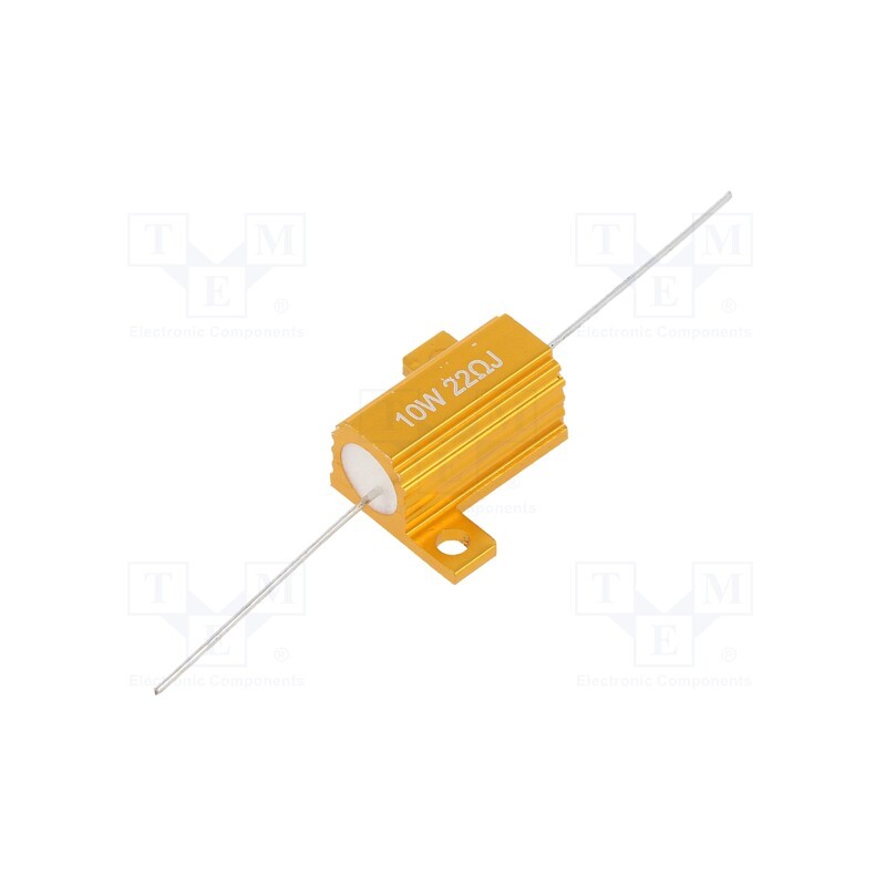 1 pcs x SR PASSIVES - AHP10W-22RJ - Resistor: wire-wound, with heatsink, 22Ω, 10W, ±5%, 50ppm/°C