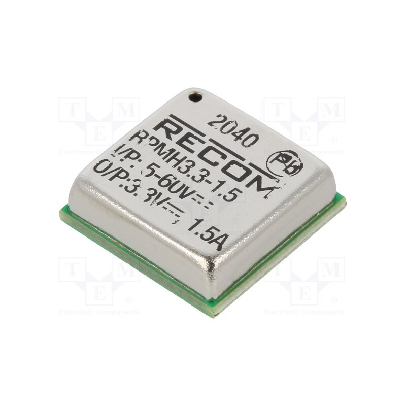 1 pcs x RECOM - RPMH3.3-1.5-CT - Converter: DC/DC, Uin: 5÷60V, Uout: 3.3VDC, Iout: 1.5A, SMD, SMT