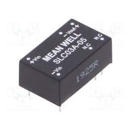 1 pcs x MEAN WELL - SLC03A-05 - Converter: DC/DC, 3W, Uin: 9÷18V, Uout: 5VDC, Iout: 600mA, DIP16, THT
