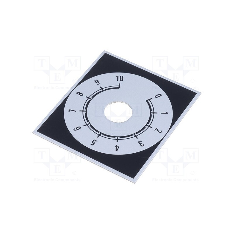 1 pcs x SUPERTRONIC - 220.201 - Scale, Range: 0 ÷ 10, 48x42mm, Øhole: 10mm, aluminium