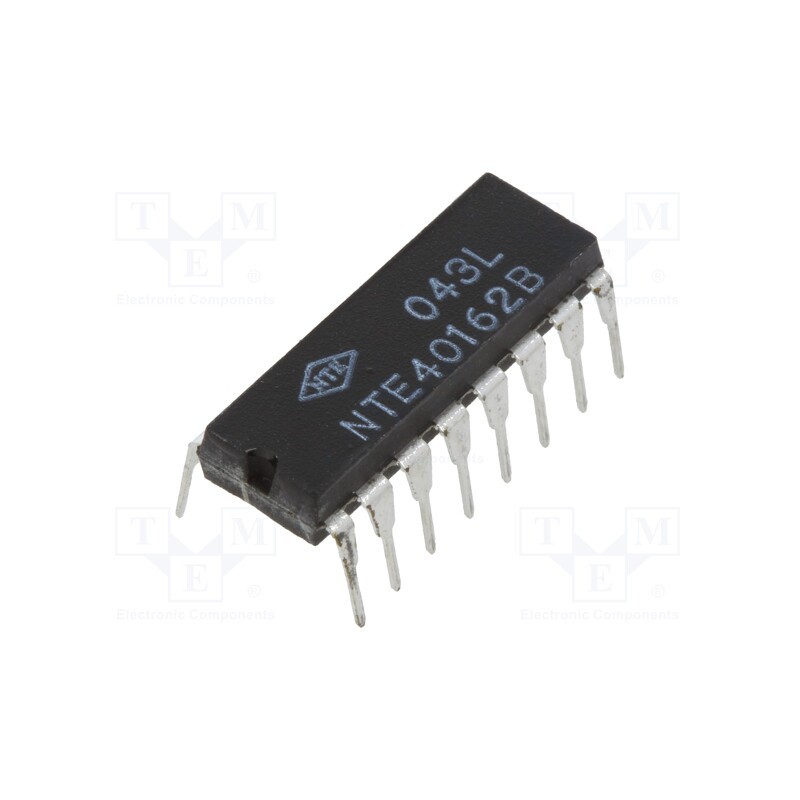 1 pcs x NTE Electronics - NTE40162B - IC: digital, 4bit,decade counter,synchronous, CMOS, THT, DIP16
