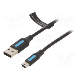 1 pcs x VENTION - COMBD - Cable, USB 2.0, USB A plug,USB B mini plug, nickel plated, 0.5m