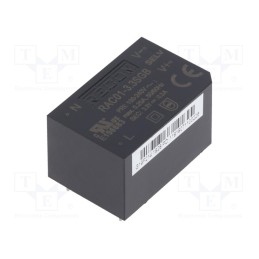 1 pcs x RECOM - RAC01-3.3SGB - Converter: AC/DC, 1W, 85÷264VAC, 3.3VDC, Iout: 303mA, 63%, PCB, 3000V