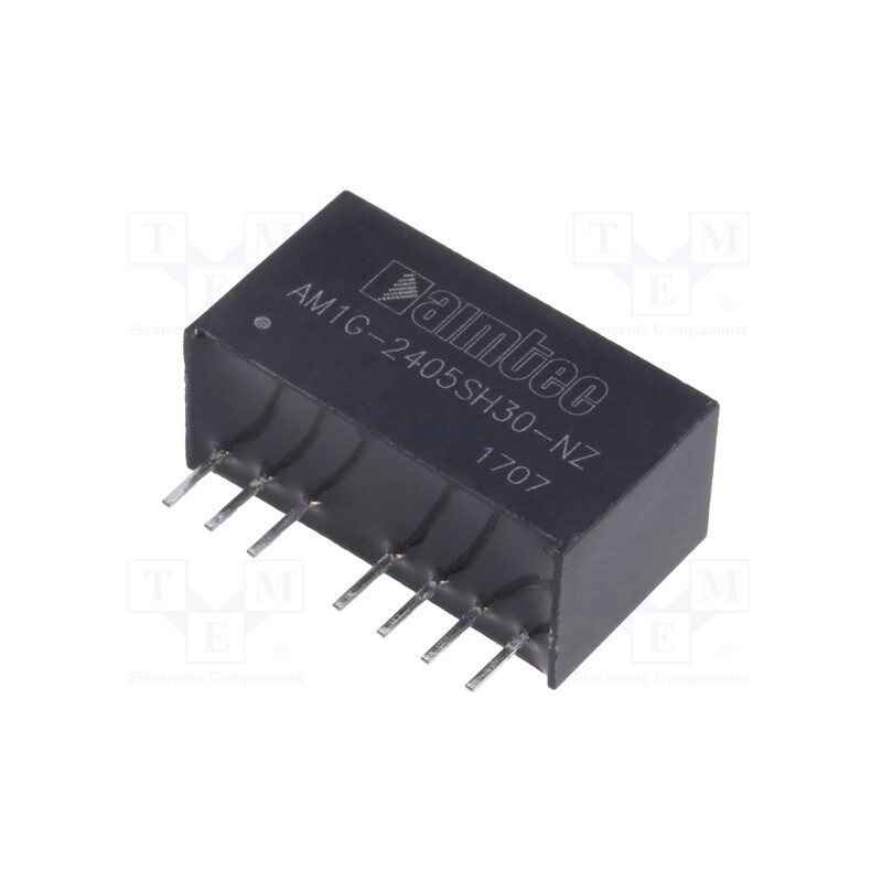 1 pcs x AIMTEC - AM1G-2405SH30-NZ - Converter: DC/DC, 1W, Uin: 18÷36V, Uout: 5VDC, Iout: 200mA, SIP8, THT