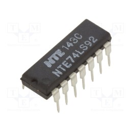 1 pcs x NTE Electronics - NTE74LS92 - IC: digital, divide by 12,counter, TTL, THT, DIP14
