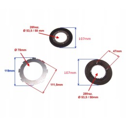 Honda gx160 gx200 lifan 200 quad clutch discs