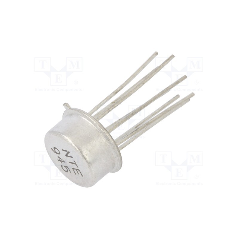 1 pcs x NTE Electronics - NTE945 - IC: operational amplifier, Ch: 1, TO5, ±20VDC