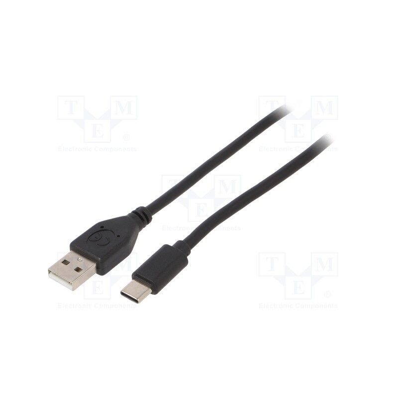 1 pcs x GEMBIRD - CCP-USB2-AMCM-6 - Cable, USB 2.0, USB A plug,USB C plug, gold-plated, 1.8m, black