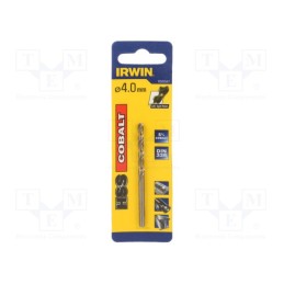 1 pcs x IRWIN - 10502547 - Drill bit, for metal, Ø: 4mm, L: 75mm, Working part len: 43mm