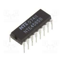1 pcs x NTE Electronics - NTE4585B - IC: digital, 4bit,comparator, CMOS, 3÷18VDC, THT, DIP16, Ch: 1, IN: 4