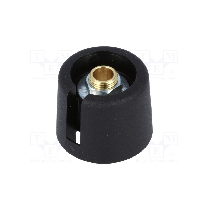 1 pcs x OKW - A3020069 - Knob, with pointer, polyamide, Øshaft: 6mm, Ø20x16mm, black