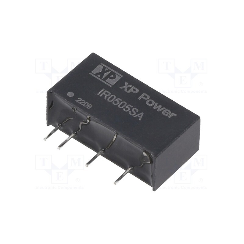 1 pcs x XP POWER - IR0505SA - Converter: DC/DC, 3W, Uin: 5V, Uout: 5VDC, Iout: 600mA, SIP, 85kHz, THT