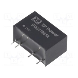 1 pcs x XP POWER - IHA0112S12 - Converter: DC/DC, 1W, Uin: 10.8÷13.2V, Uout: 12VDC, Iout: 83mA, SIP7