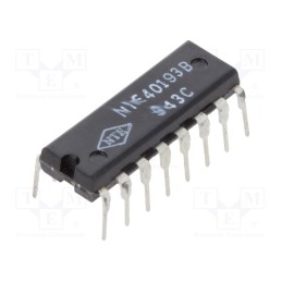 1 pcs x NTE Electronics - NTE40193B - IC: digital, binary up/down counter, CMOS, THT, DIP16, 3÷18VDC