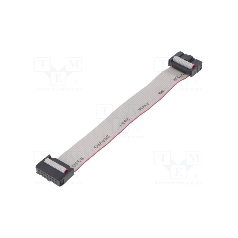 1 pcs x AMPHENOL - FC14300-S - Ribbon cable with IDC connectors, Cable ph: 1.27mm, 0.3m