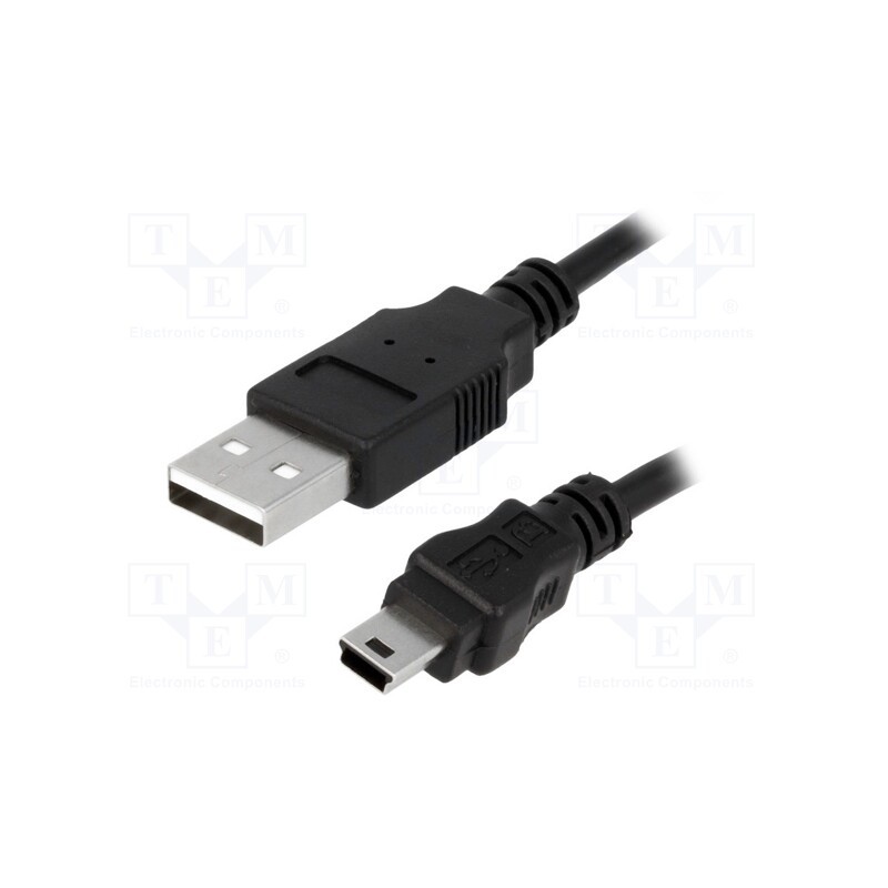 1 pcs x LOGILINK - CU0015 - Cable, USB 2.0, USB A plug,USB B mini plug, nickel plated, 3m