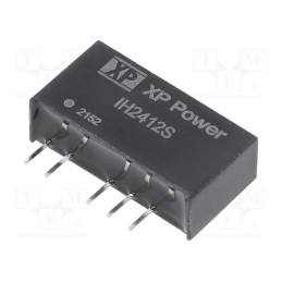 1 pcs x XP POWER - IH2412S - Converter: DC/DC, 2W, Uin: 24V, Uout: 12VDC, Uout2: -12VDC, Iout: 84mA