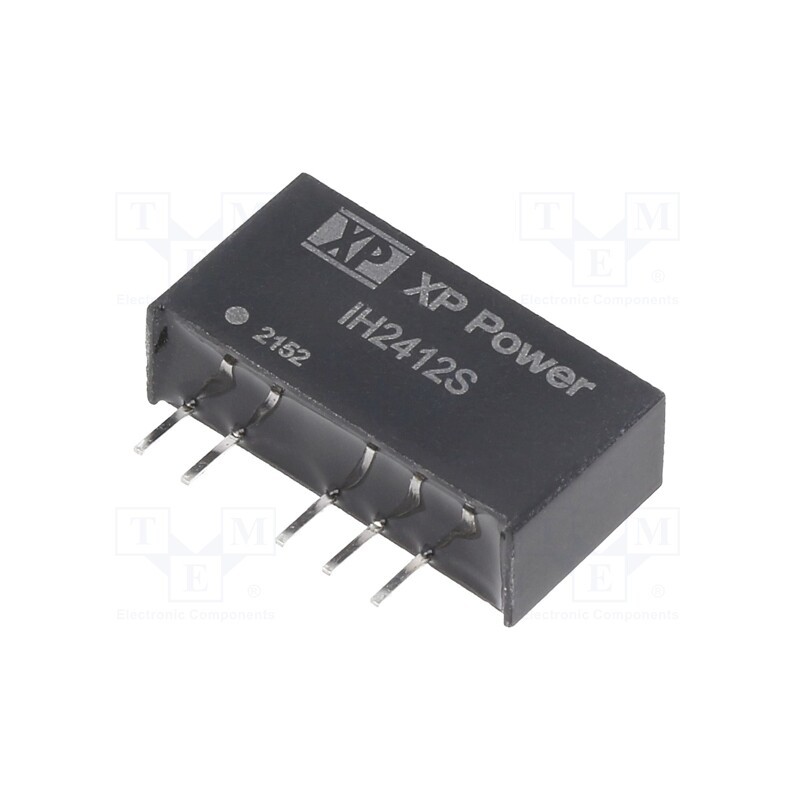 1 pcs x XP POWER - IH2412S - Converter: DC/DC, 2W, Uin: 24V, Uout: 12VDC, Uout2: -12VDC, Iout: 84mA