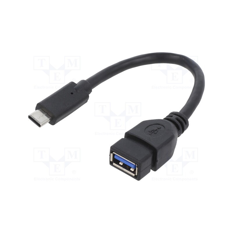1 pcs x GEMBIRD - A-OTG-CMAF3-01 - Cable, OTG,USB 3.0, USB A socket,USB C plug, 0.2m, black, bag