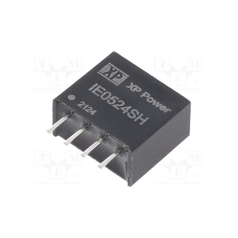 1 pcs x XP POWER - IE0524SH - Converter: DC/DC, 1W, Uin: 5V, Uout: 24VDC, Iout: 42mA, SIP, 150kHz