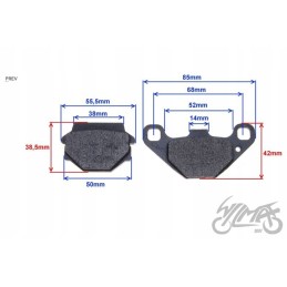 Brake pads atv 250 stxe rear factory
