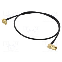 1 pcs x ONTECK - SMA-09-0.5 - Cable, 50Ω, 0.5m, RP-SMA male,SMA socket, black, angled