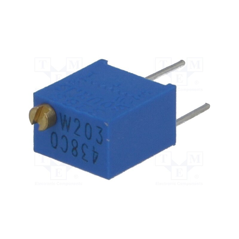 1 pcs x BOURNS - 3266W-1-203LF - Potentiometer: mounting, multiturn, 20kΩ, 250mW, ±10%, THT, cermet